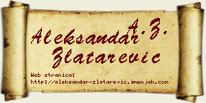 Aleksandar Zlatarević vizit kartica